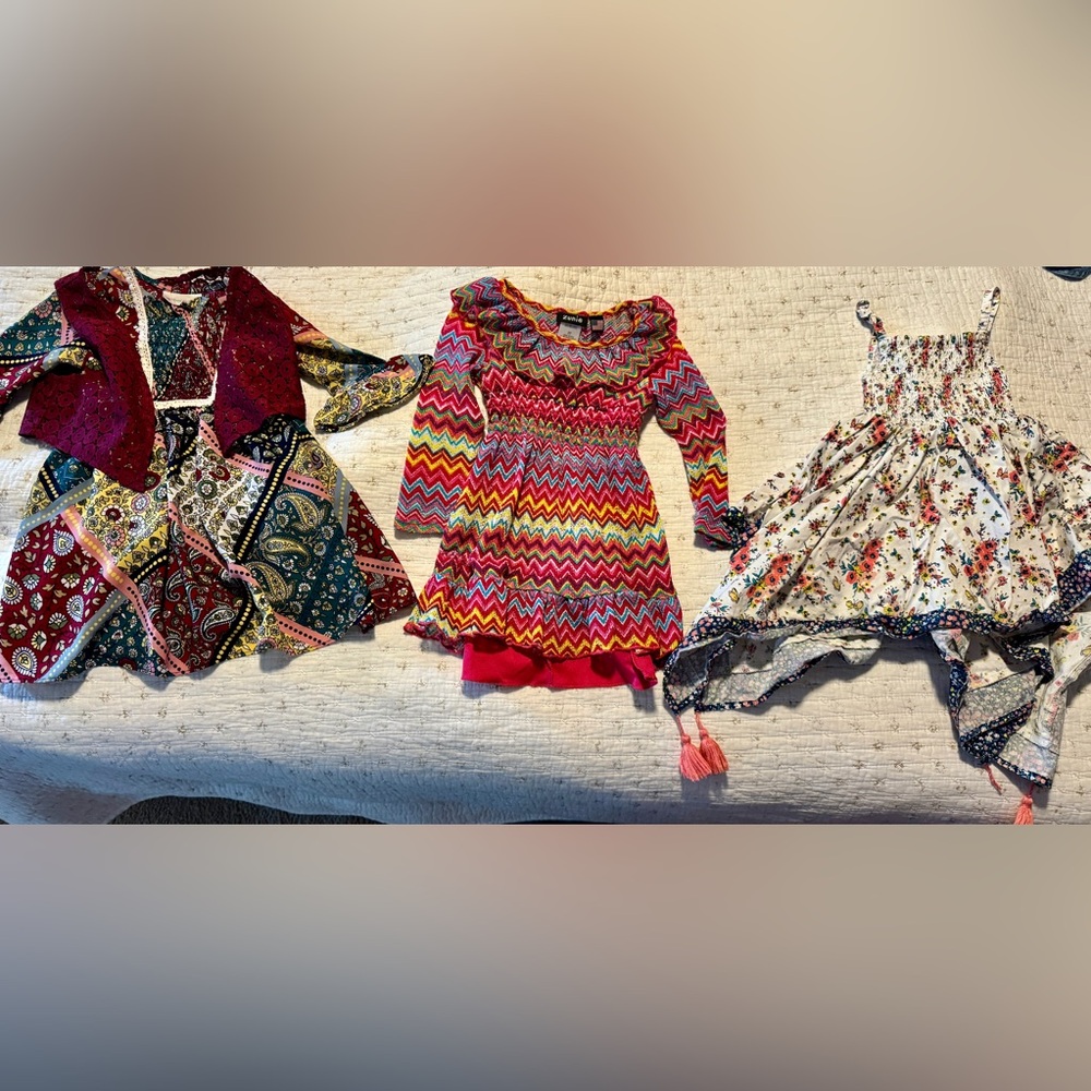 Bundle/lot of 3 boutique toddler dresses 3T